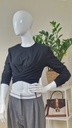 Addison trouses with white waist grey