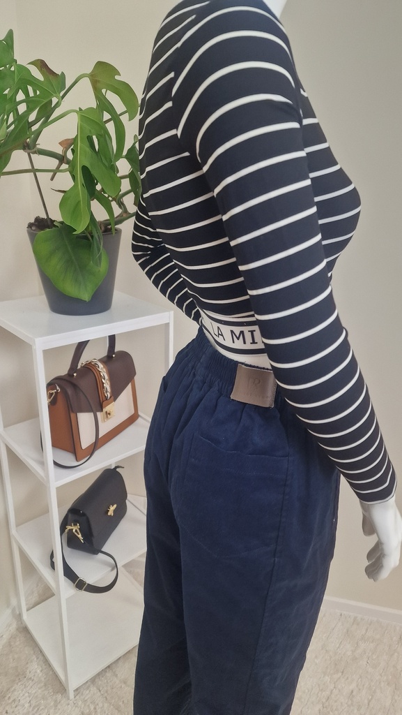 Lily jeans trousers fit mom dark blue