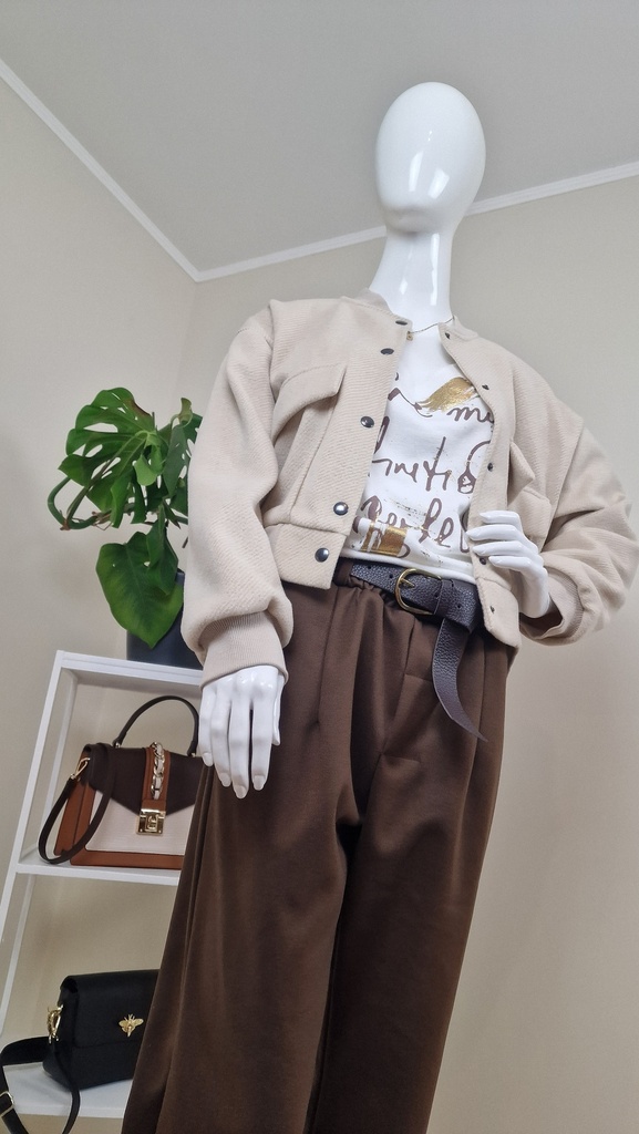 Scarlett trousers with belt choco