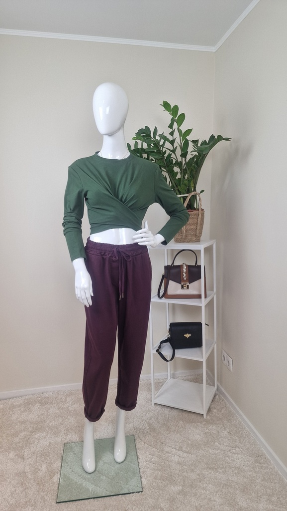 Zoey jeans trousers fit mom burgundy