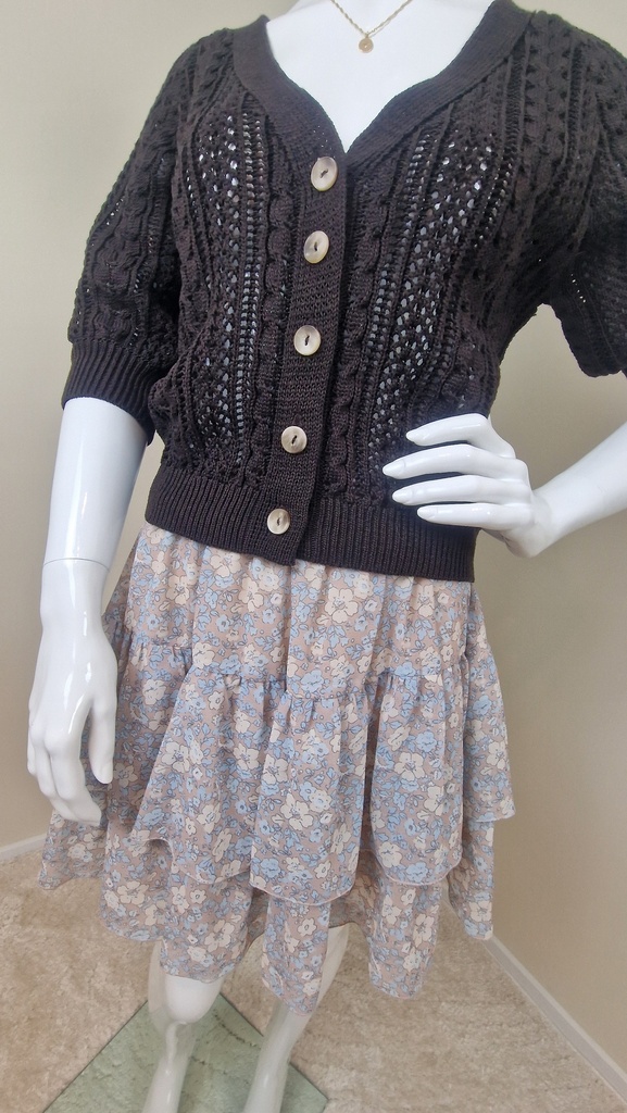 Edith openwork sweater choco