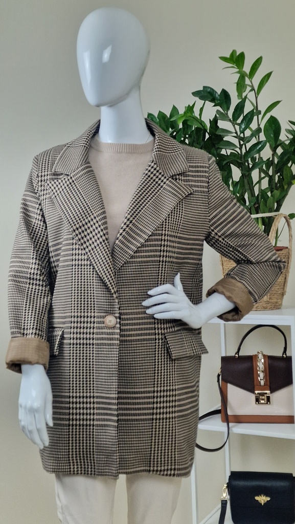 Samantha blazer houndstooth