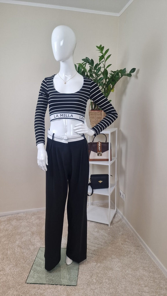 Addison trouses with white waist black