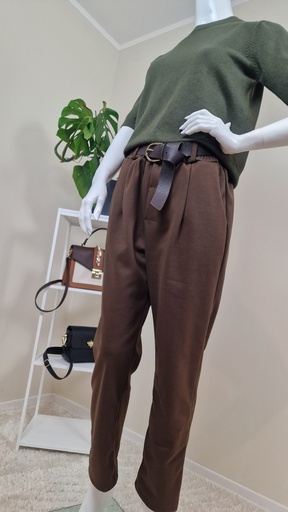 Scarlett trousers with belt choco